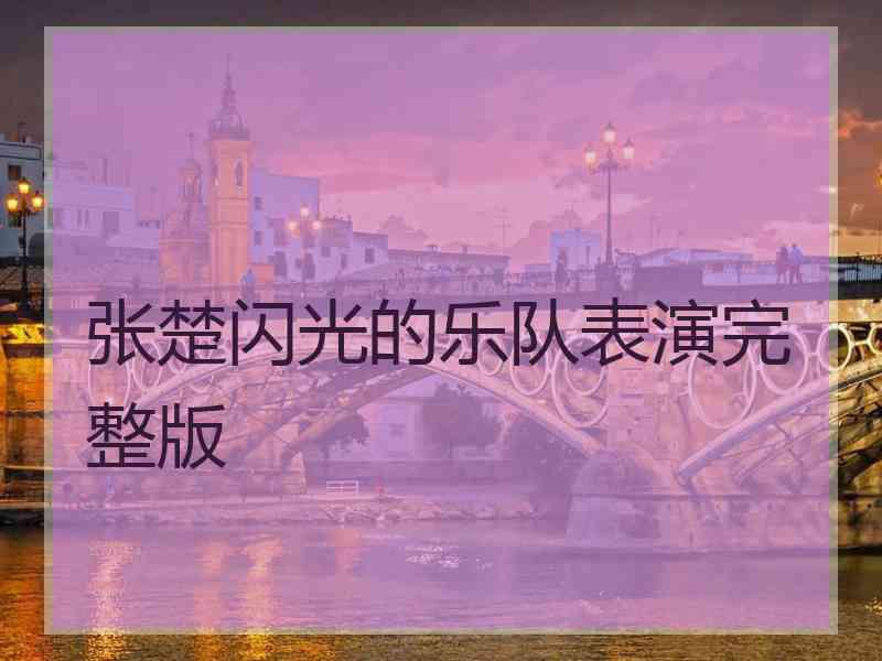 张楚闪光的乐队表演完整版