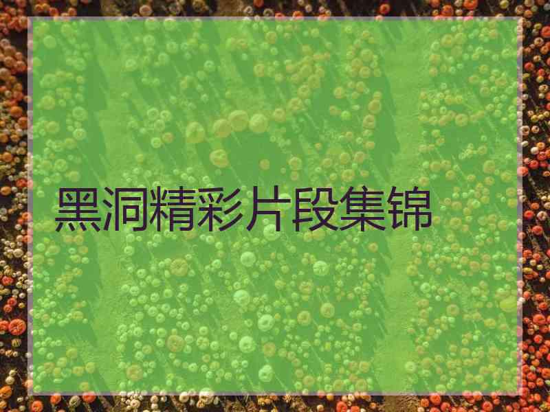 黑洞精彩片段集锦