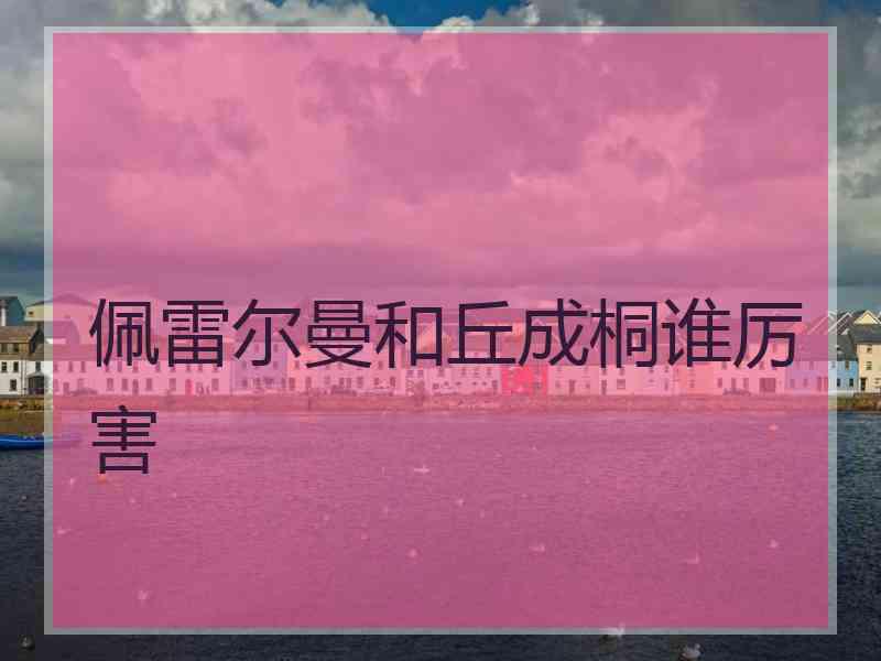 佩雷尔曼和丘成桐谁厉害