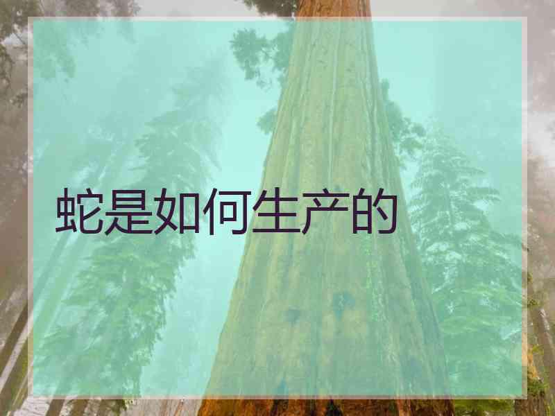 蛇是如何生产的
