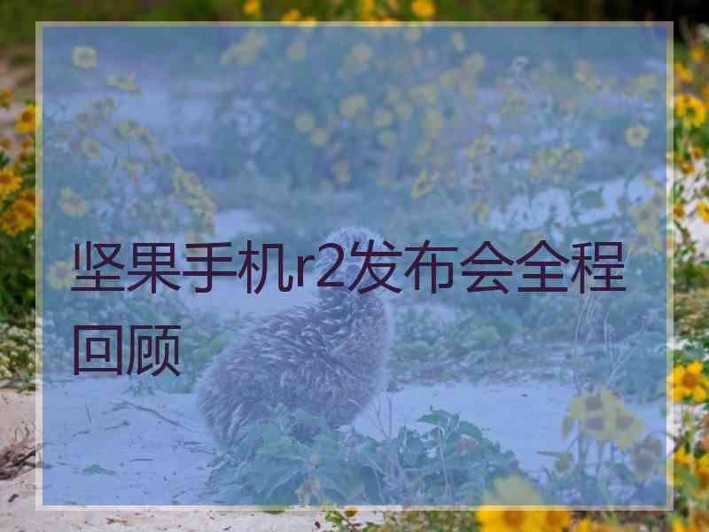坚果手机r2发布会全程回顾