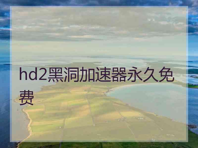 hd2黑洞加速器永久免费