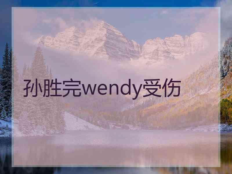 孙胜完wendy受伤