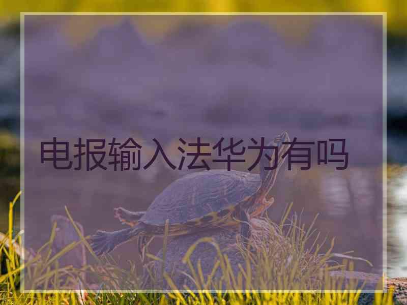 电报输入法华为有吗
