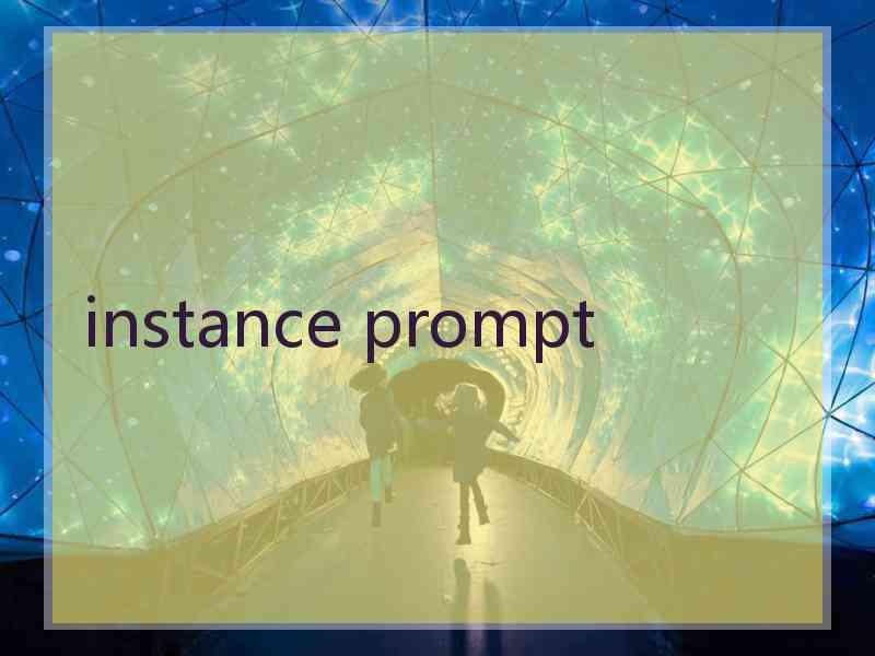 instance prompt