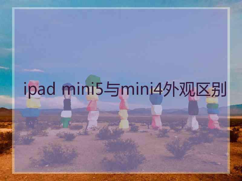 ipad mini5与mini4外观区别