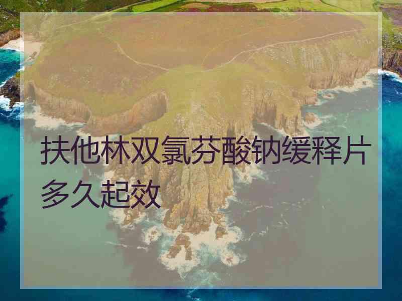 扶他林双氯芬酸钠缓释片多久起效