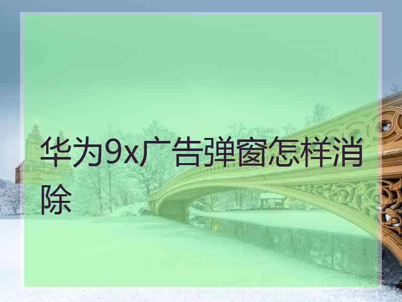 华为9x广告弹窗怎样消除