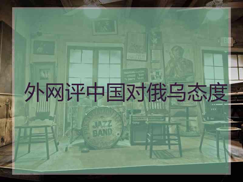 外网评中国对俄乌态度