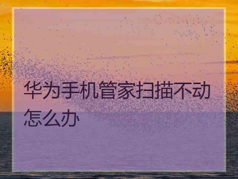 华为手机管家扫描不动怎么办
