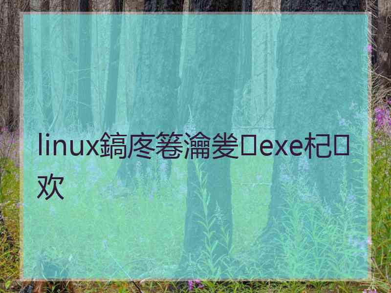 linux鎬庝箞瀹夎exe杞欢