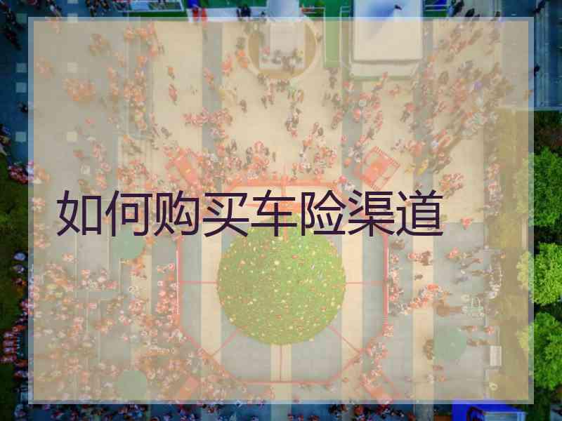 如何购买车险渠道