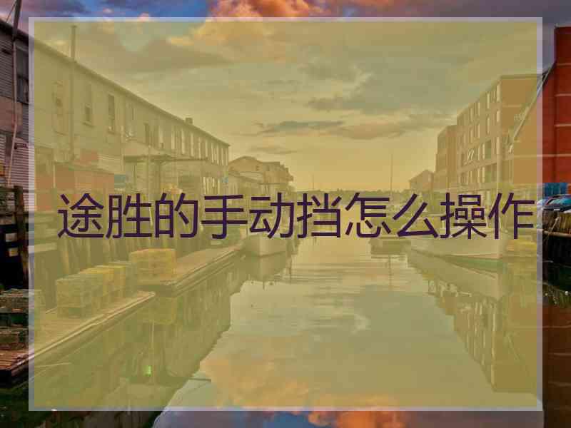 途胜的手动挡怎么操作