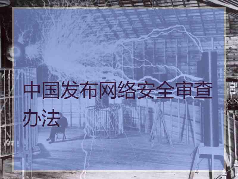 中国发布网络安全审查办法