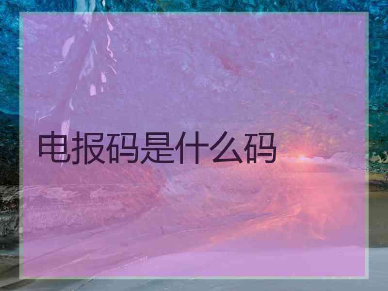 电报码是什么码