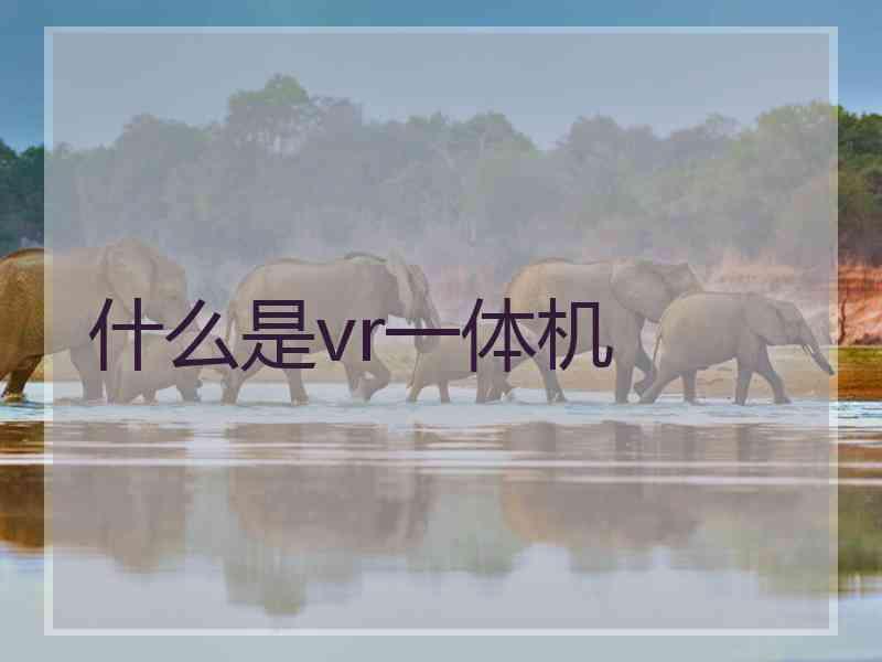 什么是vr一体机