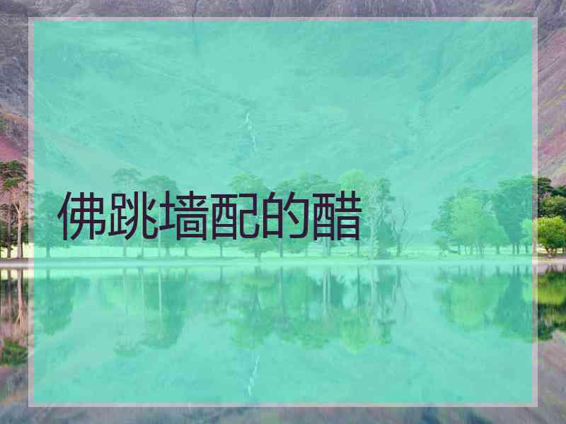 佛跳墙配的醋