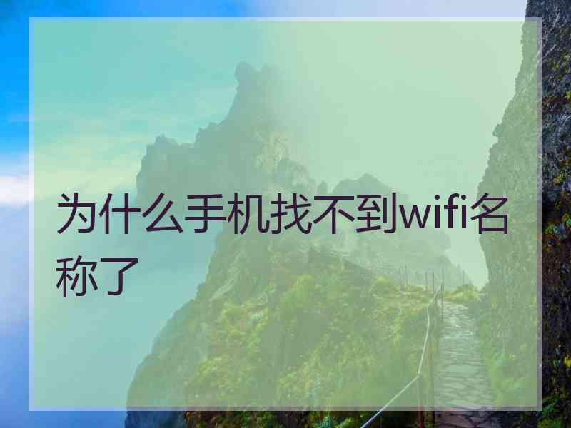 为什么手机找不到wifi名称了