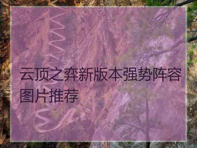 云顶之弈新版本强势阵容图片推荐