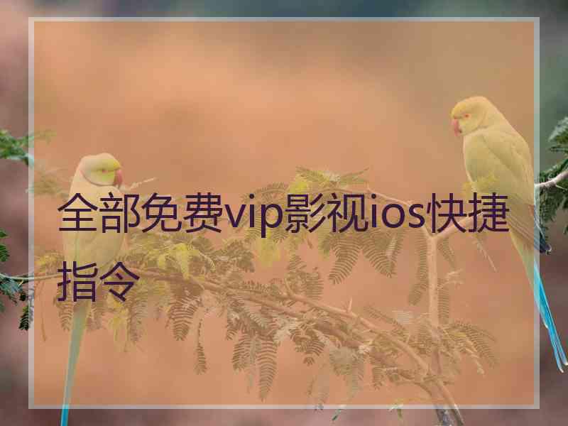 全部免费vip影视ios快捷指令