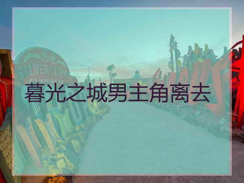 暮光之城男主角离去