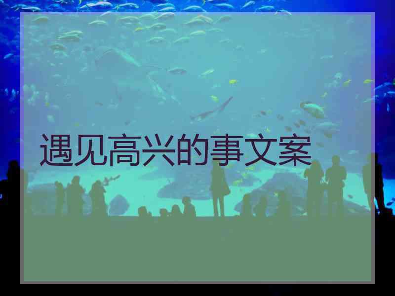 遇见高兴的事文案