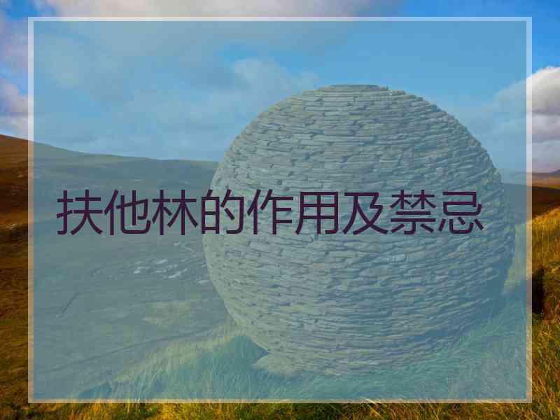 扶他林的作用及禁忌