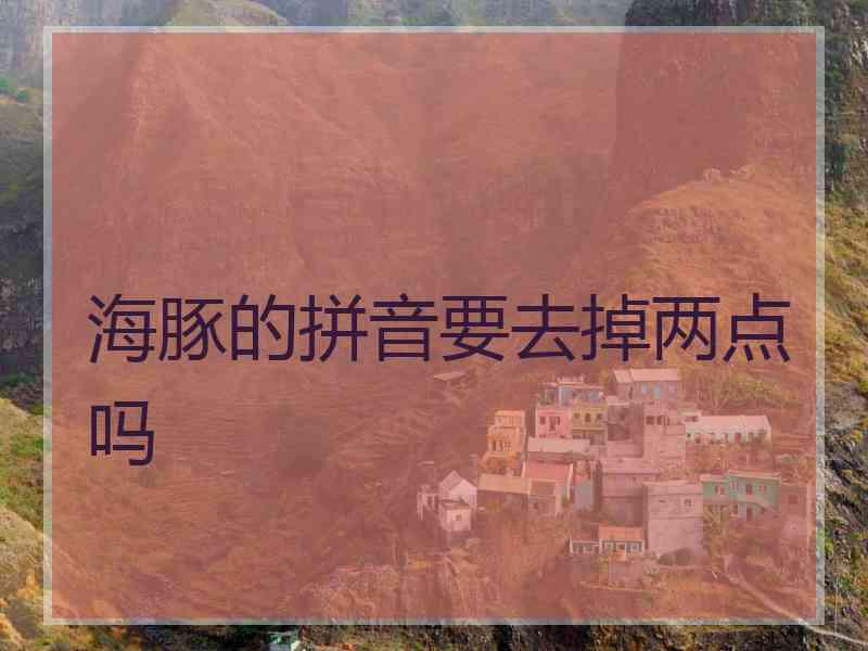 海豚的拼音要去掉两点吗