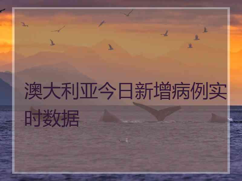 澳大利亚今日新增病例实时数据