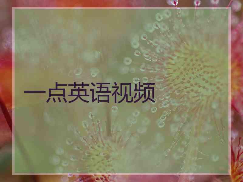 一点英语视频