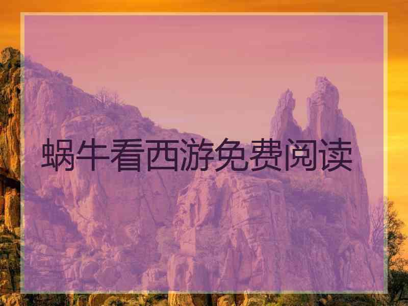 蜗牛看西游免费阅读