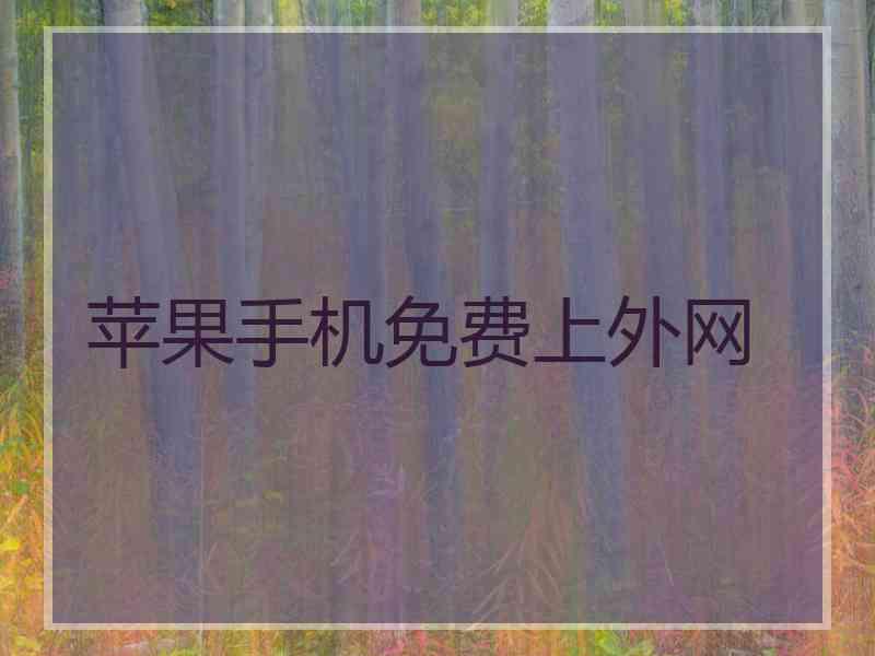 苹果手机免费上外网