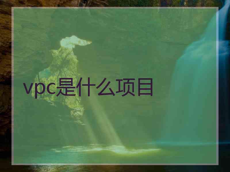 vpc是什么项目