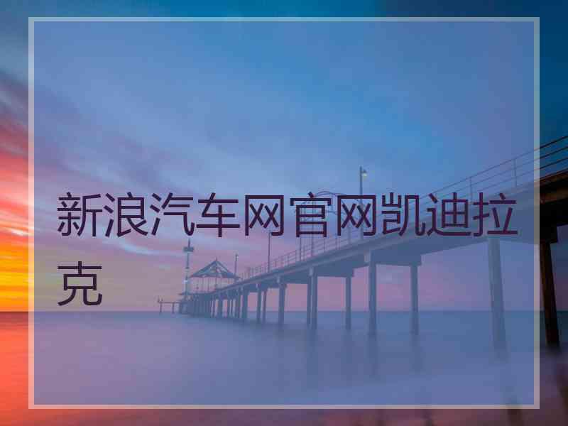 新浪汽车网官网凯迪拉克