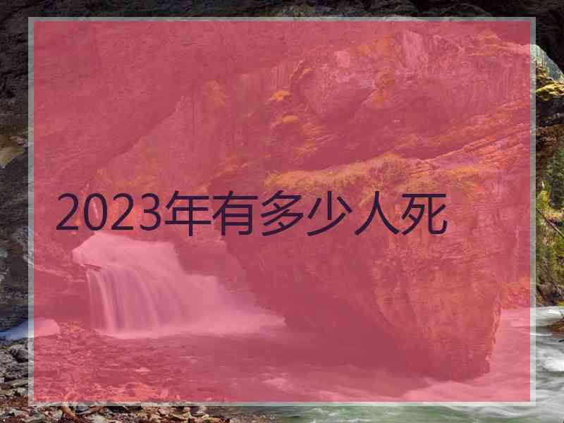 2023年有多少人死