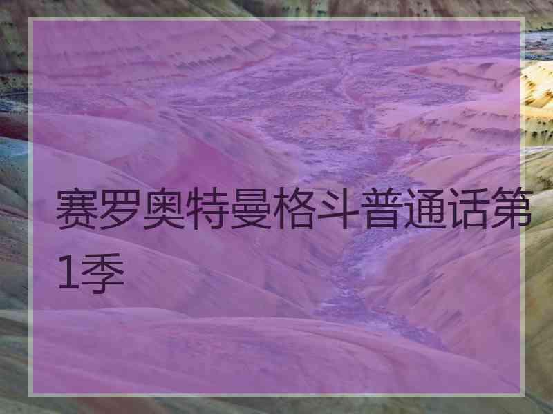 赛罗奥特曼格斗普通话第1季