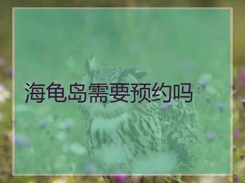 海龟岛需要预约吗