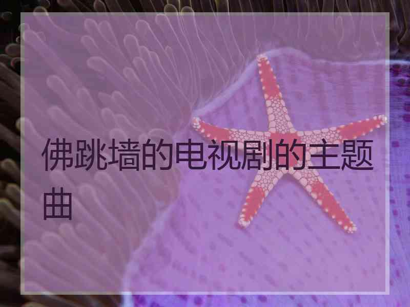 佛跳墙的电视剧的主题曲