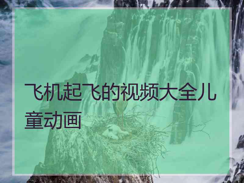 飞机起飞的视频大全儿童动画