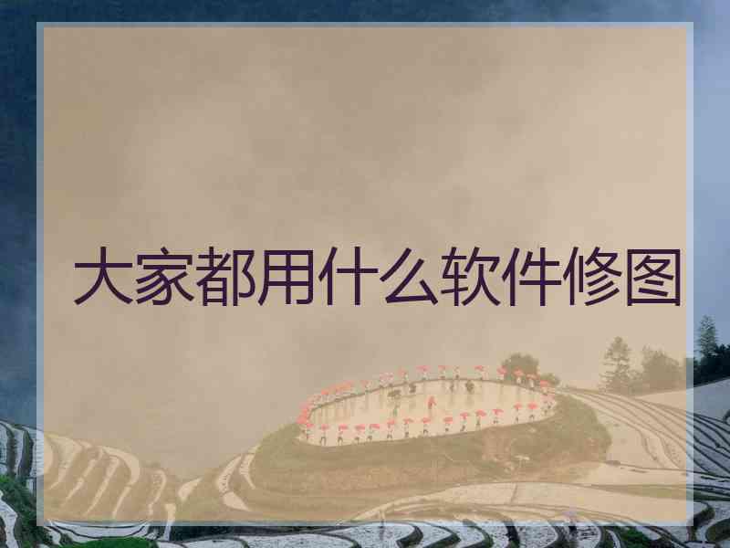 大家都用什么软件修图