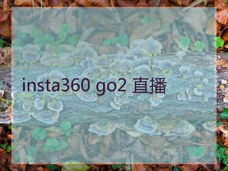 insta360 go2 直播