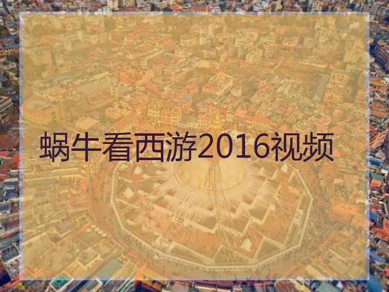 蜗牛看西游2016视频