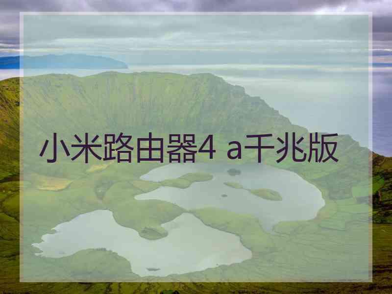 小米路由器4 a千兆版