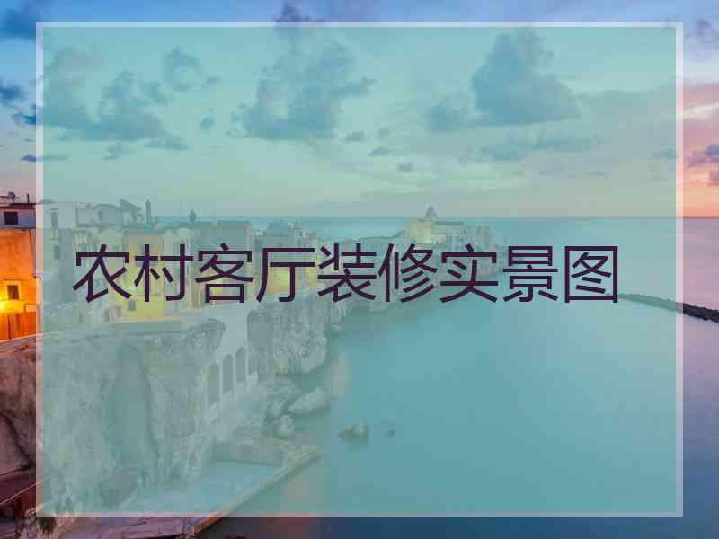 农村客厅装修实景图