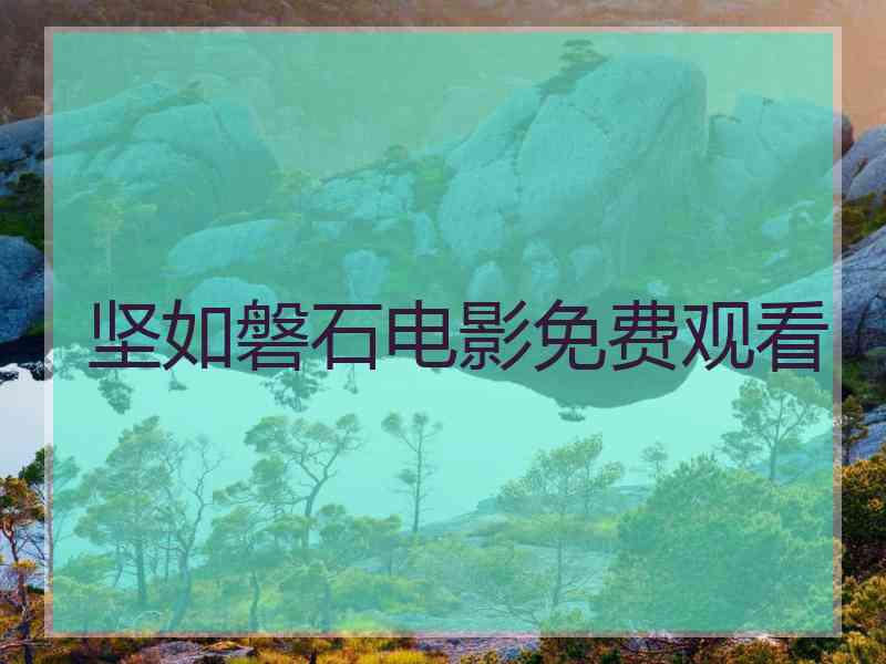 坚如磐石电影免费观看