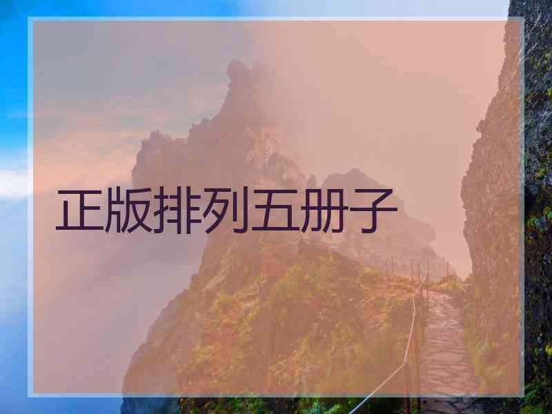 正版排列五册子