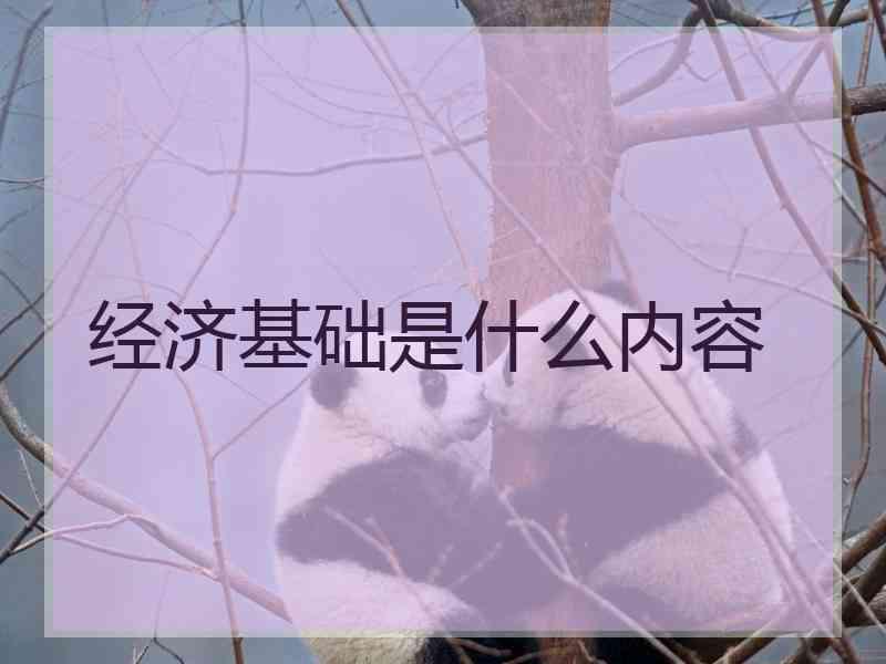 经济基础是什么内容