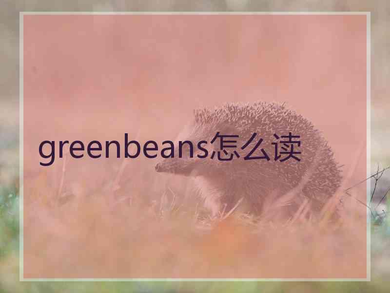 greenbeans怎么读