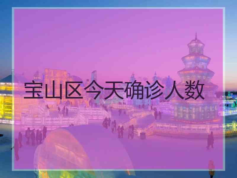 宝山区今天确诊人数