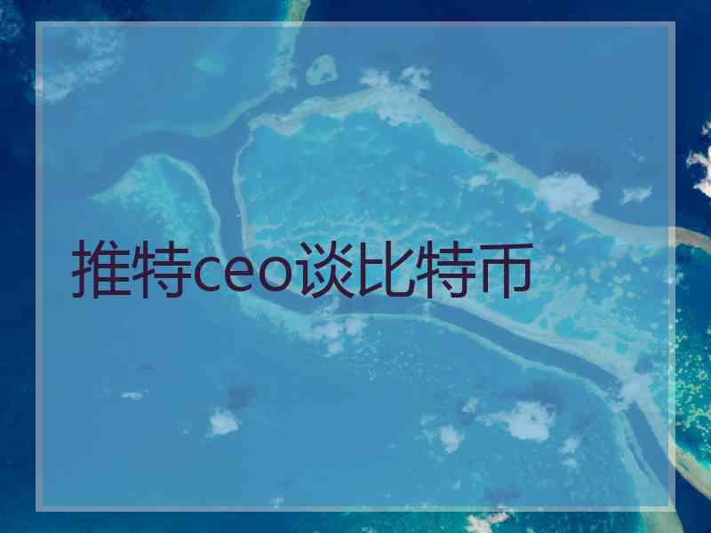 推特ceo谈比特币